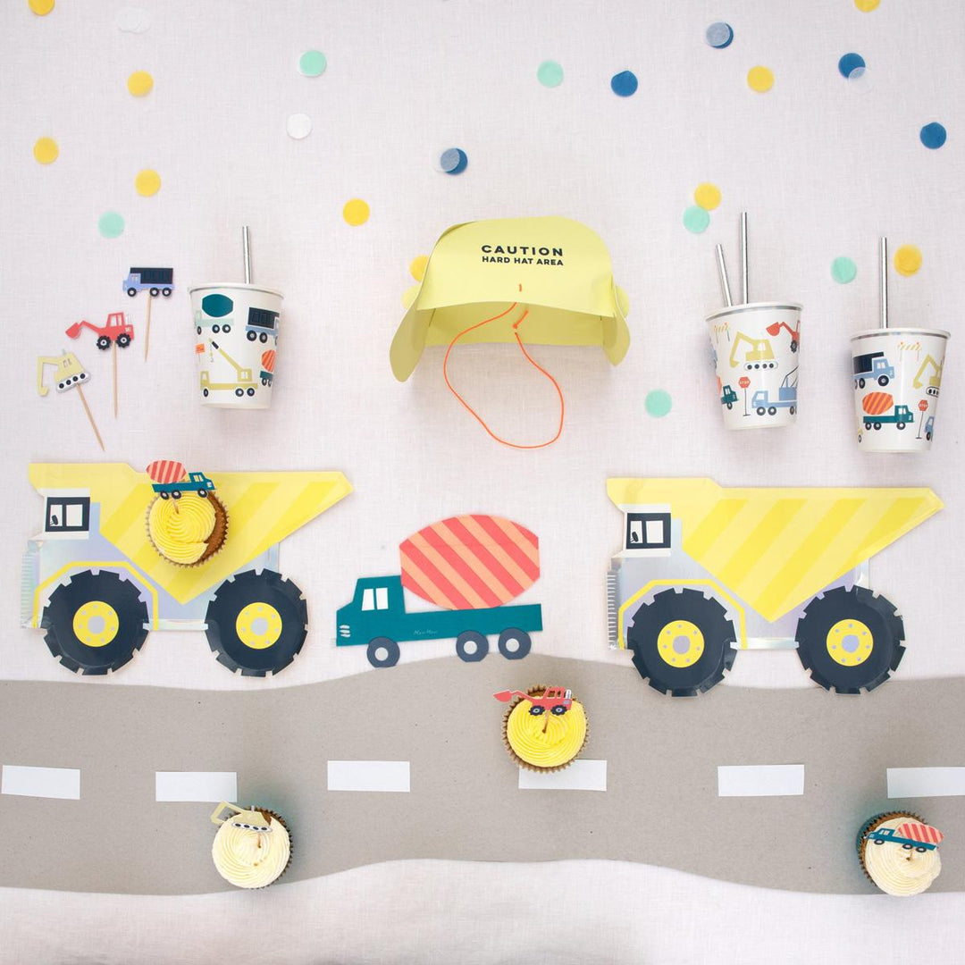 Construction Party Cups x 8 | Meri Meri Birthday Party party cups Construction Party Cups x 8