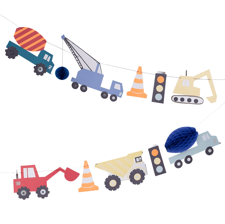 Construction Party Garland - Construction Party Decorations Banners Construction Party Garland