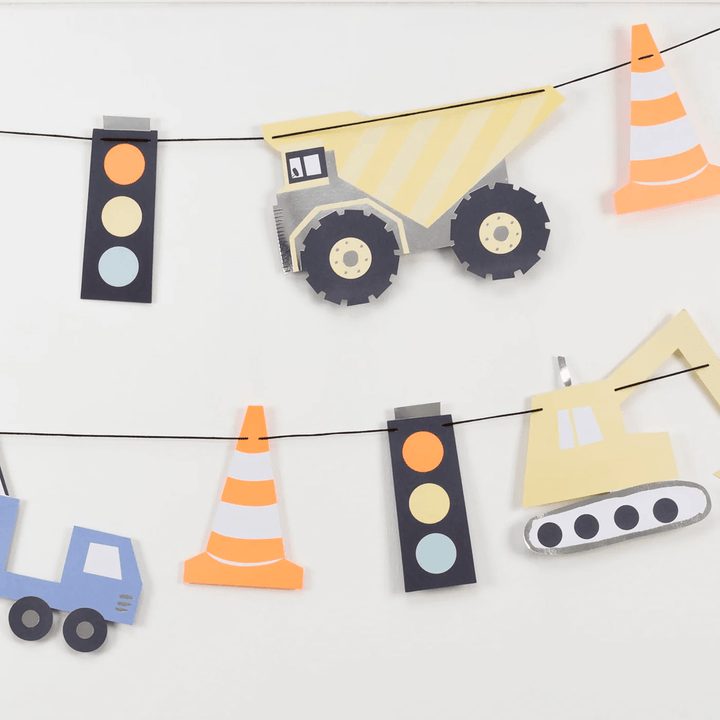 Construction Party Garland - Construction Party Decorations Banners Construction Party Garland