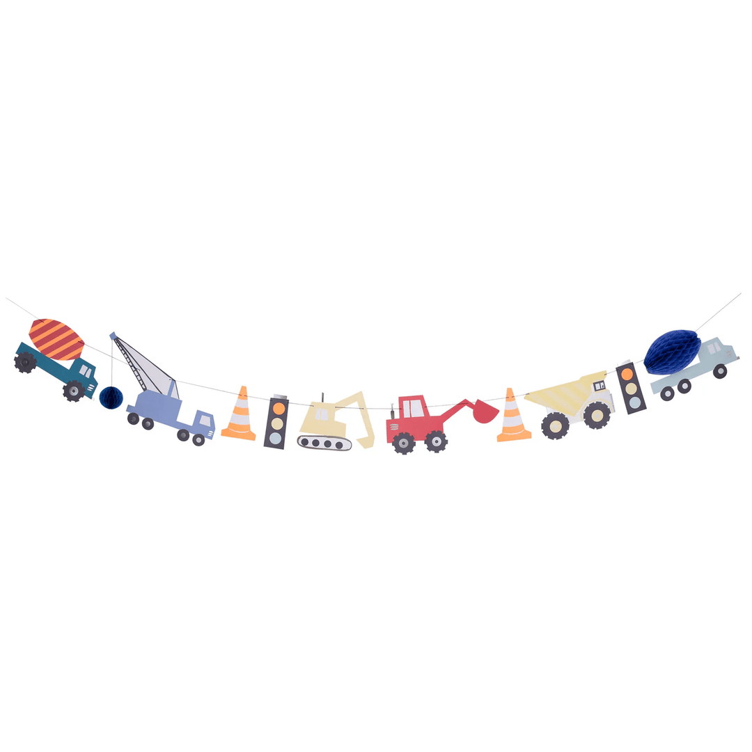 Construction Party Garland - Construction Party Decorations Banners Construction Party Garland