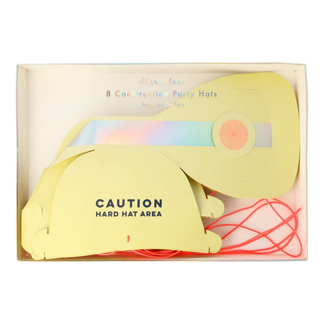 Construction Party Hats x 8 | Meri Meri Construction Party Supplies UK Party Hats Construction Party Hats x 8