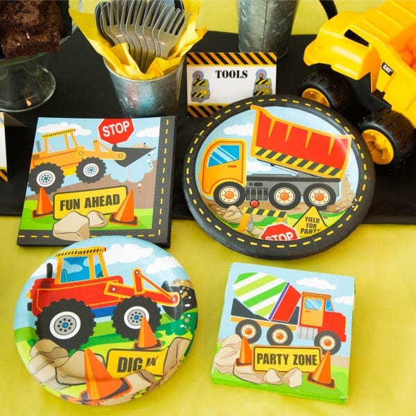 Construction Party Supplies - Construction Party Plates - Tractor Party Digger Party Decorations Party Supplies Construction Party Plates x 8