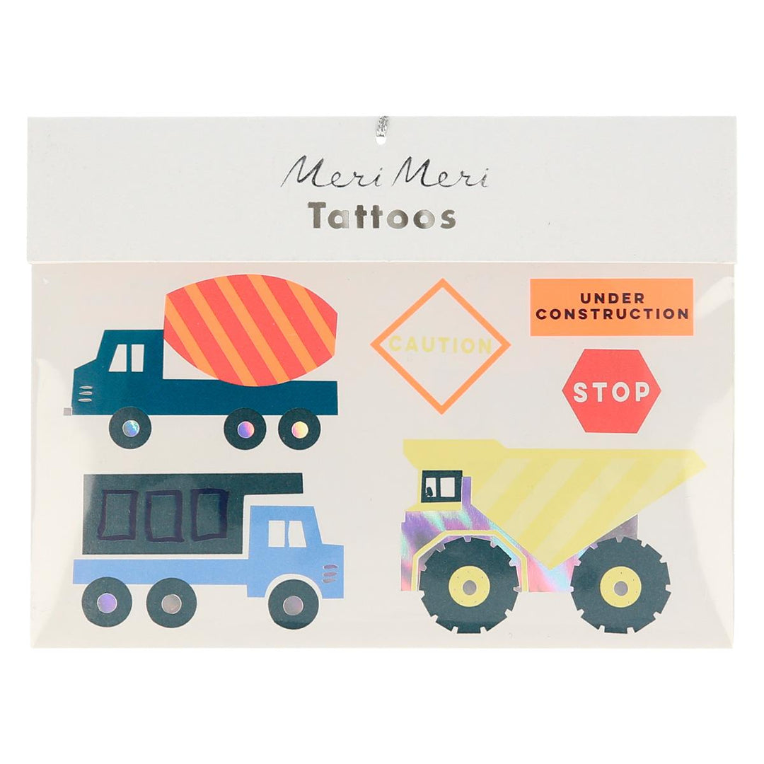 Construction Temporary Tattoos | Party Favours UK Temporary Tattoos Construction Temporary Tattoos x 2 sheets