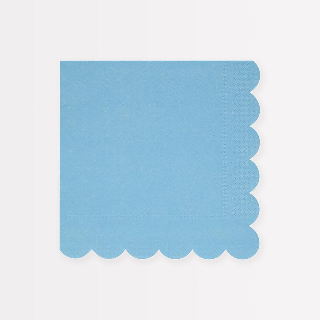Cornflower Blue Large Party Napkins x 16 | Meri Meri party napkins Cornflower Blue Large Party Napkins x 16