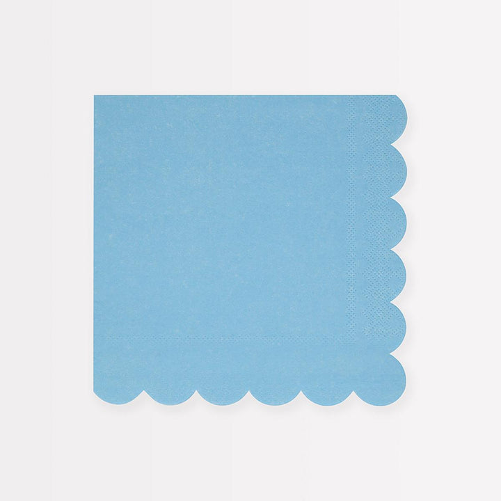 Cornflower Blue Large Party Napkins x 16 | Meri Meri party napkins Cornflower Blue Large Party Napkins x 16