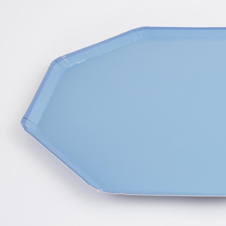 Cornflower Blue Side Party Plates x 8 | Meri Meri party plates Cornflower Blue Side Party Plates x 8