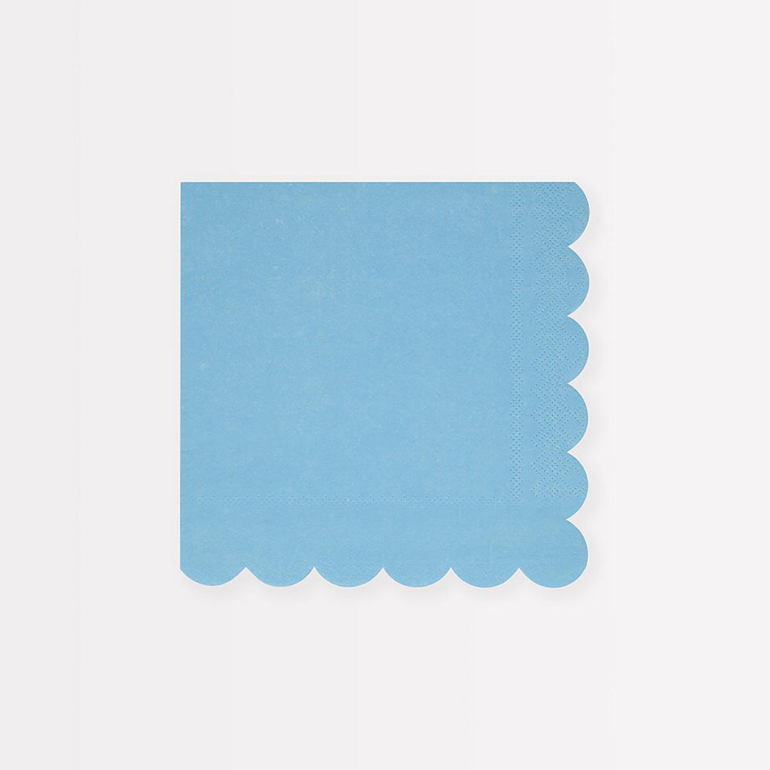 Cornflower Blue Small Party Napkins x 16 | Meri Meri party napkins Cornflower Blue Small Party Napkins x 16