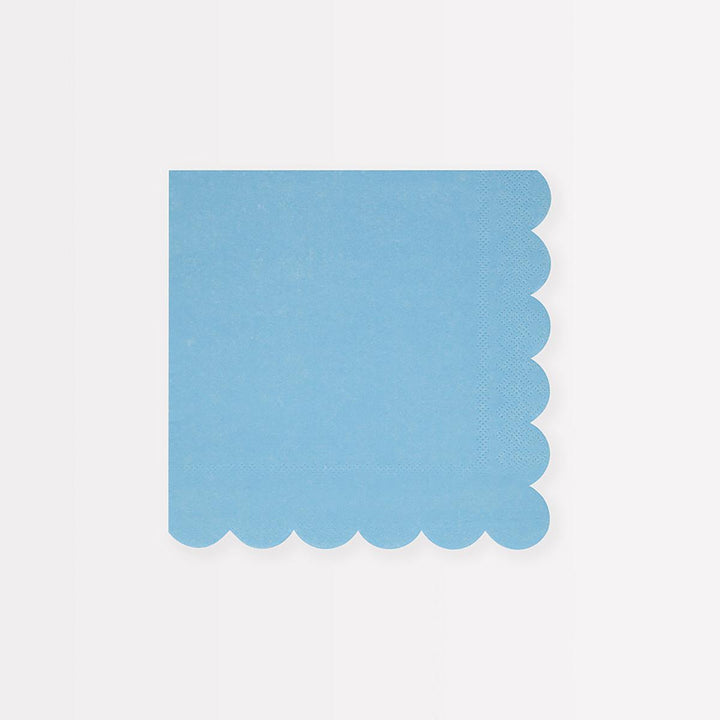 Cornflower Blue Small Party Napkins x 16 | Meri Meri party napkins Cornflower Blue Small Party Napkins x 16