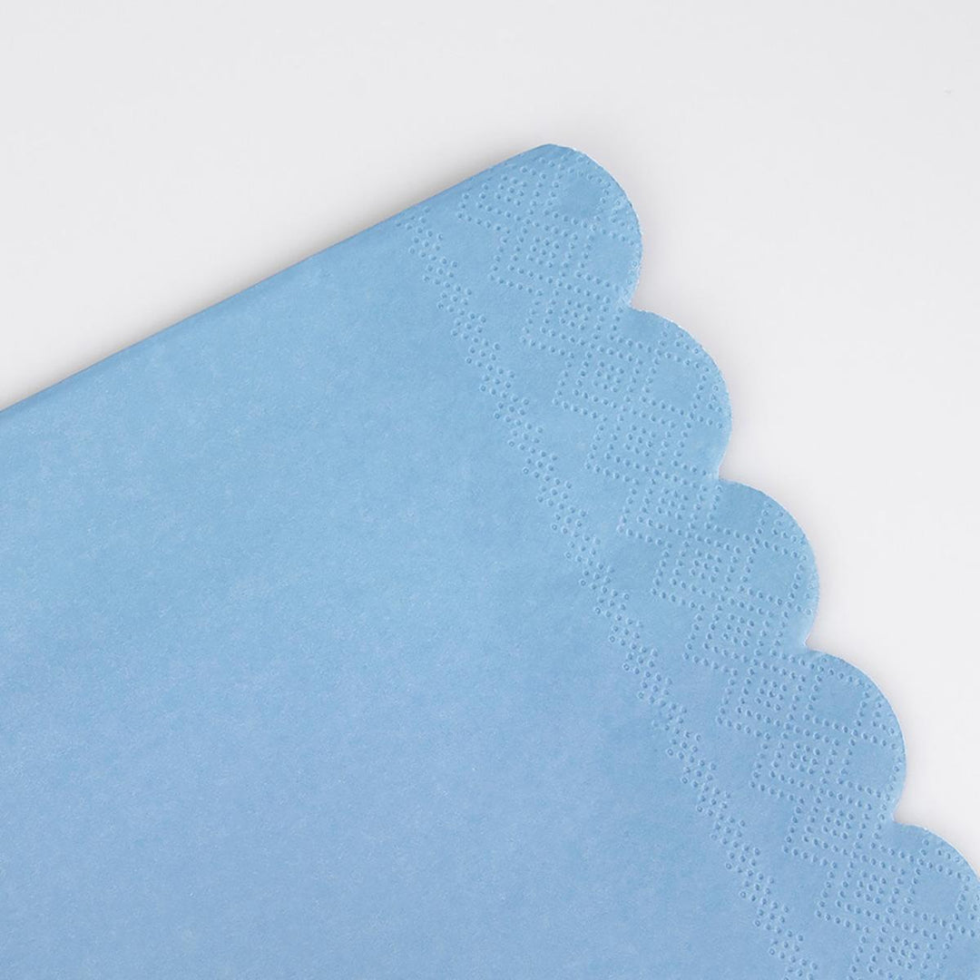 Cornflower Blue Small Party Napkins x 16 | Meri Meri party napkins Cornflower Blue Small Party Napkins x 16