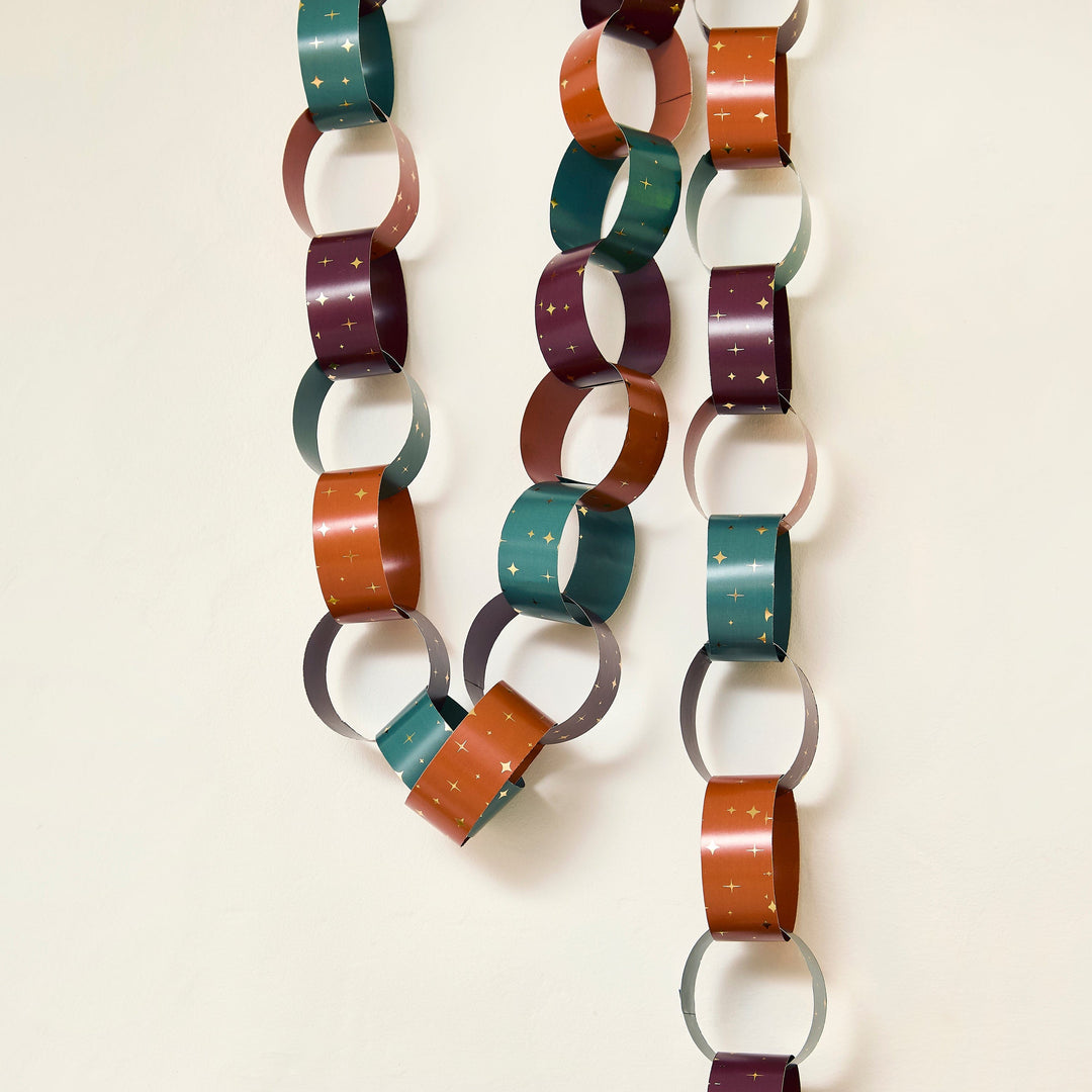 Cosy Christmas Paper Chains - Pack of 48 bunting Cosy Christmas Paper Chains - Pack of 48