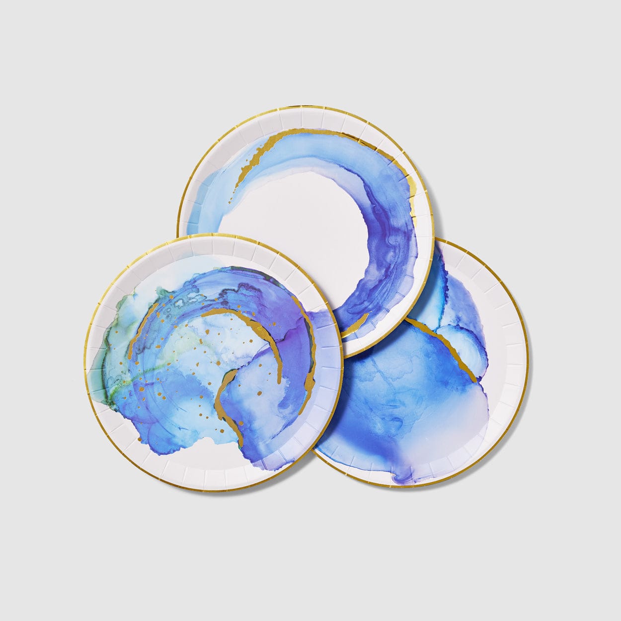 Coterie Party - Ocean Watercolour Small Plates x 10 party plates Ocean Watercolour Large Plates x 10