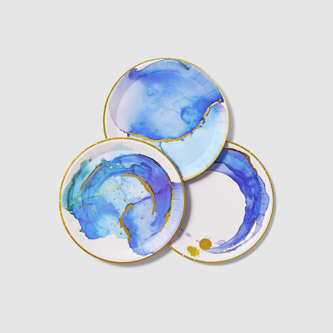 Coterie Party - Ocean Watercolour Small Plates x 10 party plates Ocean Watercolour Small Plates x 10