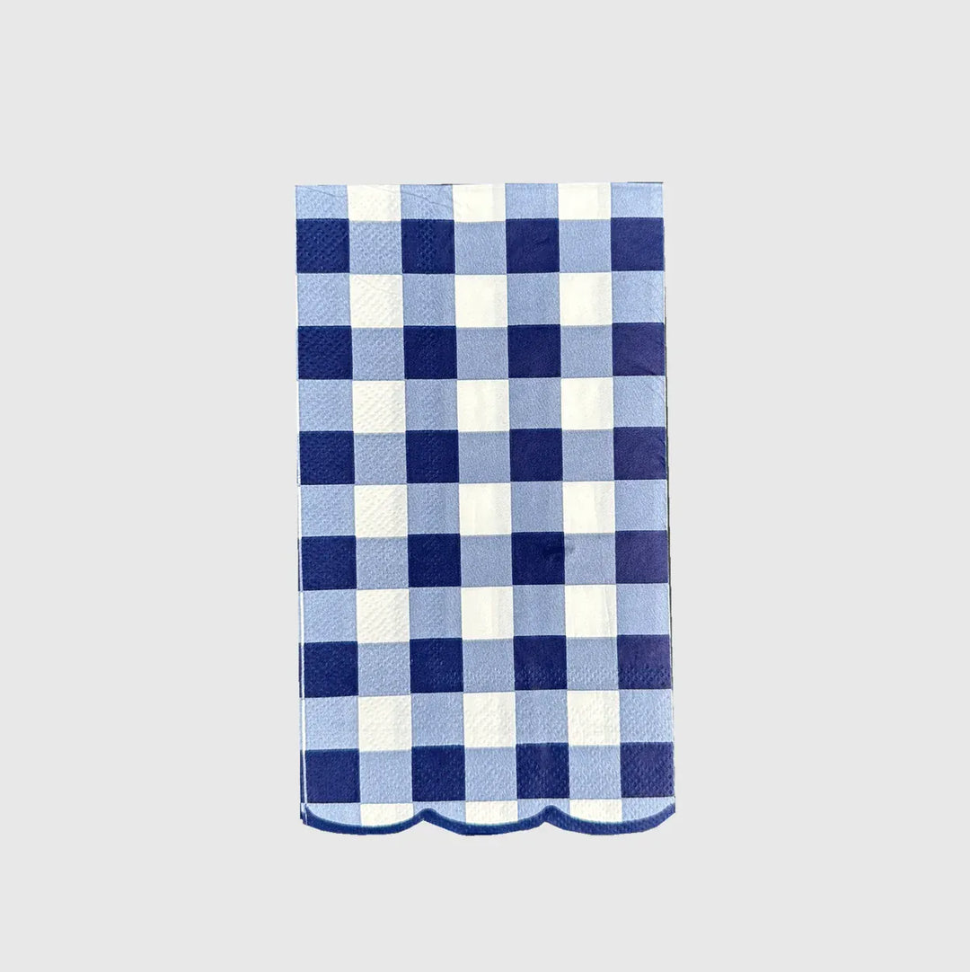Coterie Party Supplies - Navy Gingham Party Napkins x 20 Paper Napkins Navy Gingham Party Napkins x 20