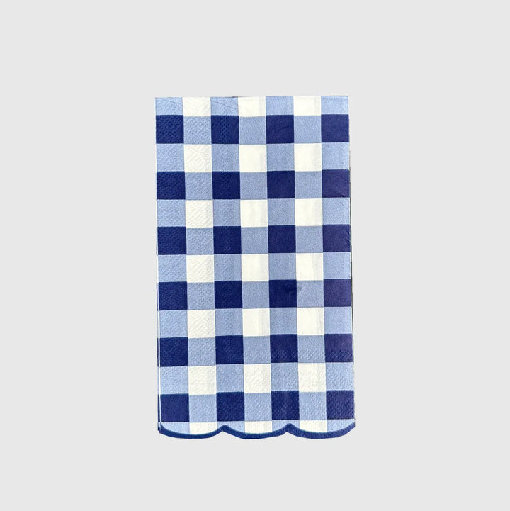 Coterie Party Supplies - Navy Gingham Party Napkins x 20 Paper Napkins Navy Gingham Party Napkins x 20