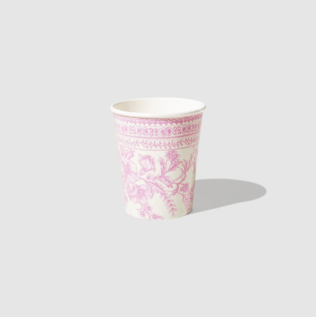 Coterie Party Supplies - Pink Toile Party Cups x 10 Paper Cup Pink Toile Party Cups x 10