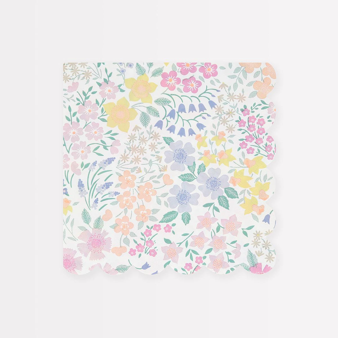 Cottage Garden Large Party Napkins x 16 | Meri Meri party napkins Cottage Garden Large Party Napkins x 16