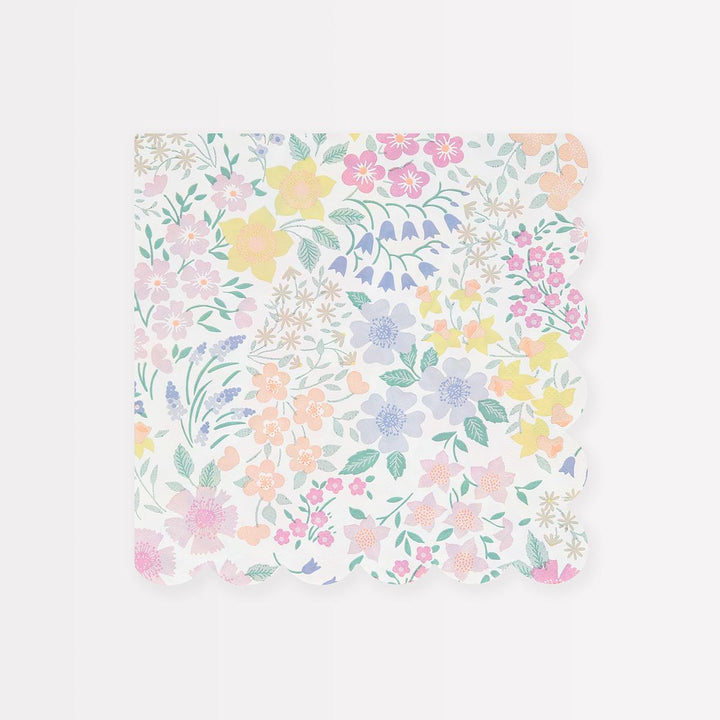 Cottage Garden Large Party Napkins x 16 | Meri Meri party napkins Cottage Garden Large Party Napkins x 16
