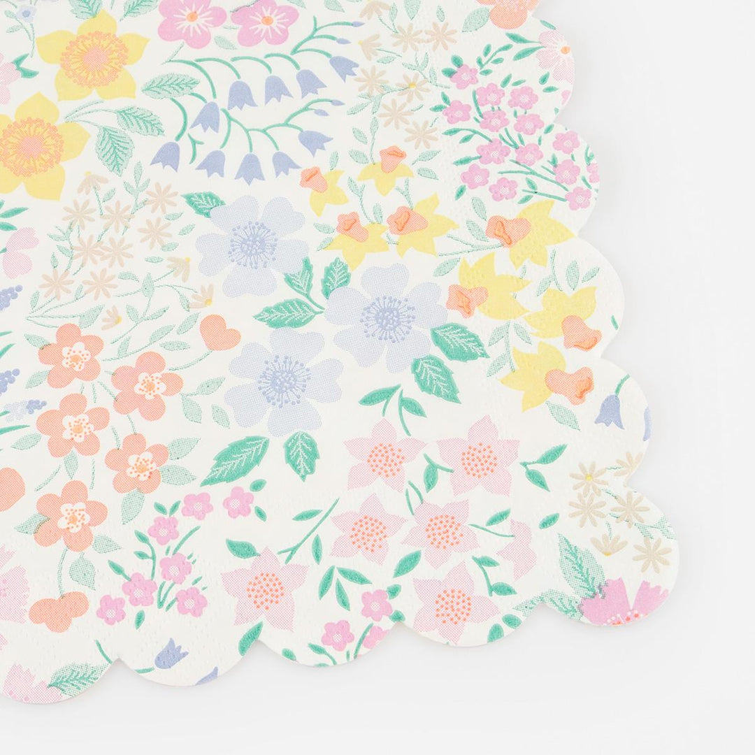 Cottage Garden Large Party Napkins x 16 | Meri Meri party napkins Cottage Garden Large Party Napkins x 16