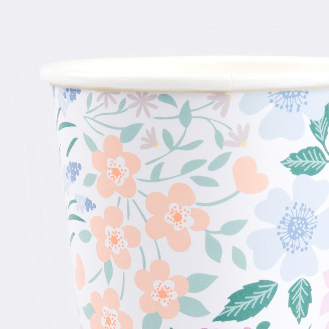 Cottage Garden Party Cups x 8 | Meri Meri party cups Cottage Garden Party Cups x 8