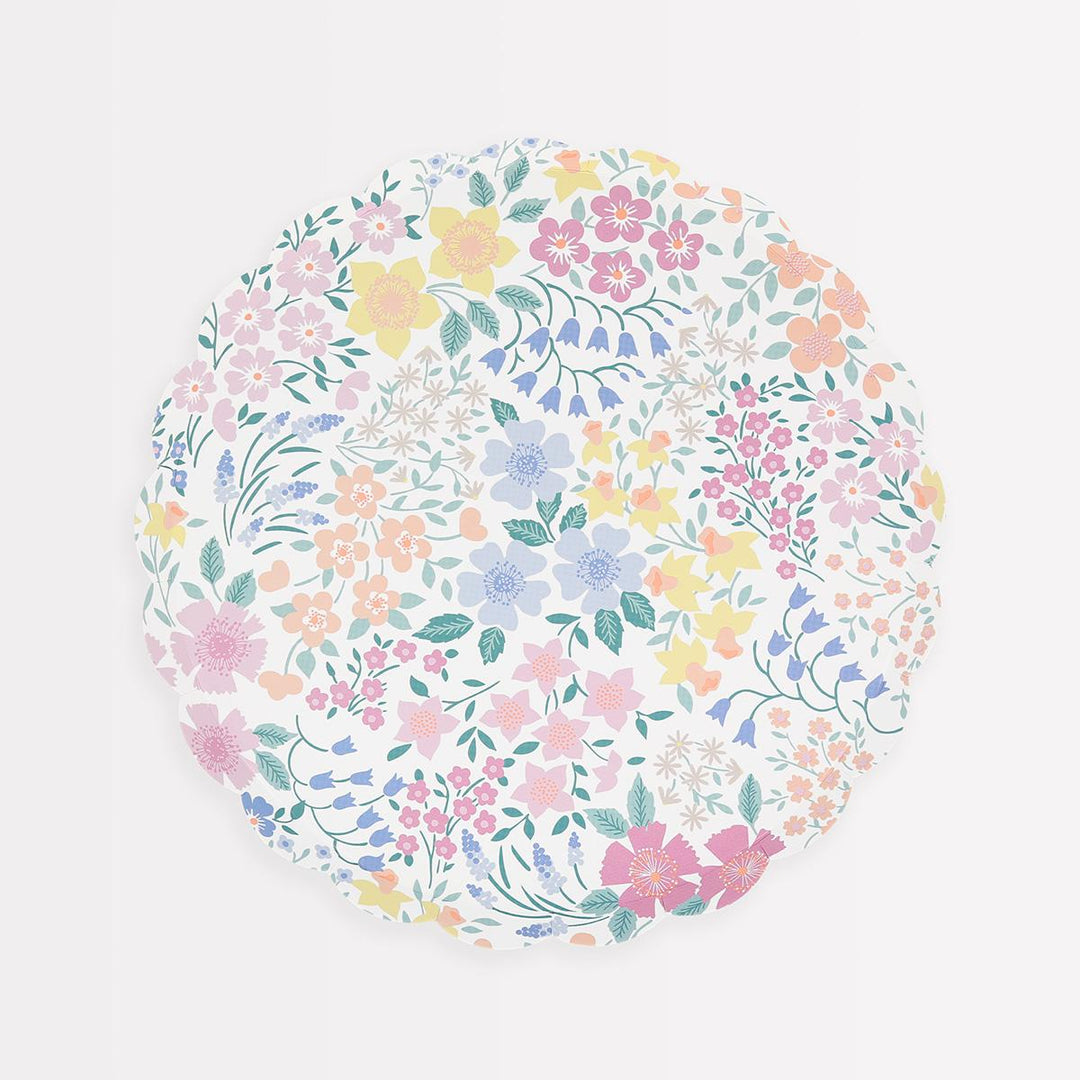 Cottage Garden Side Party Plates x 8 | Meri Meri party plates Cottage Garden Side Party Plates x 8