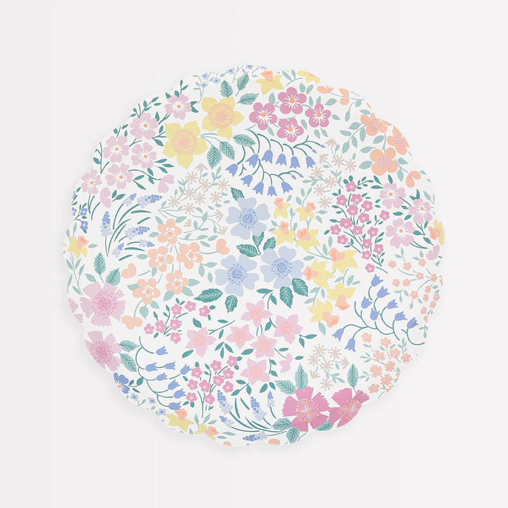 Cottage Garden Side Party Plates x 8 | Meri Meri party plates Cottage Garden Side Party Plates x 8