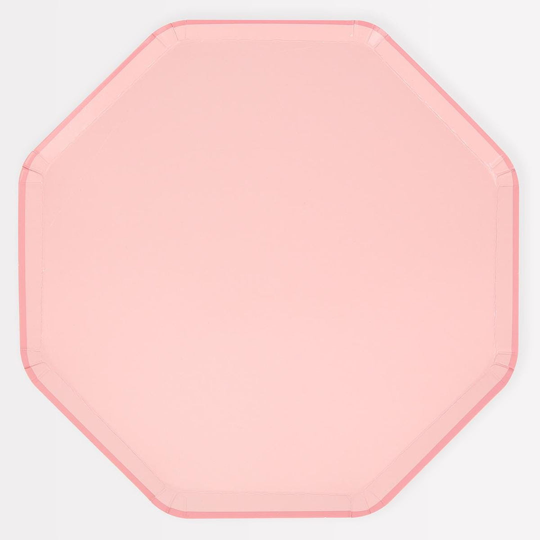 Cotton Candy Pink Dinner Party Plates x 8 | Meri Meri party plates Cotton Candy Pink Dinner Party Plates x 8