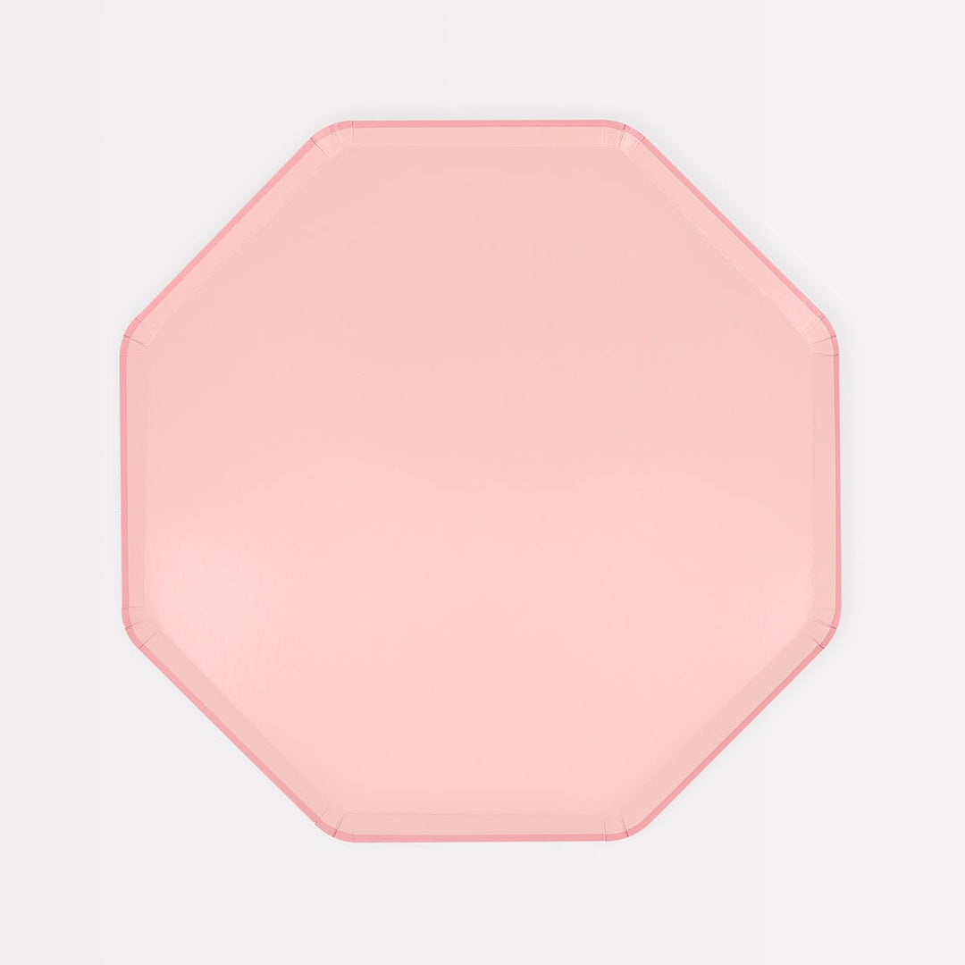 Cotton Candy Pink Side Party Plates x 8 | Meri Meri party plates Cotton Candy Pink Side Party Plates x 8