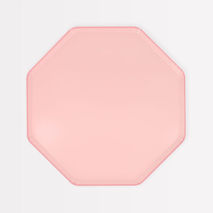 Cotton Candy Pink Side Party Plates x 8 | Meri Meri party plates Cotton Candy Pink Side Party Plates x 8