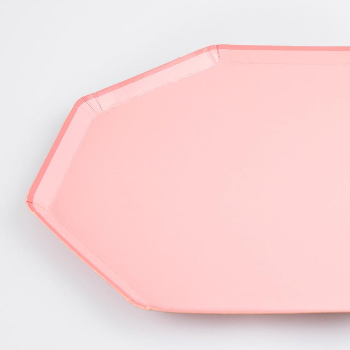 Cotton Candy Pink Side Party Plates x 8 | Meri Meri party plates Cotton Candy Pink Side Party Plates x 8