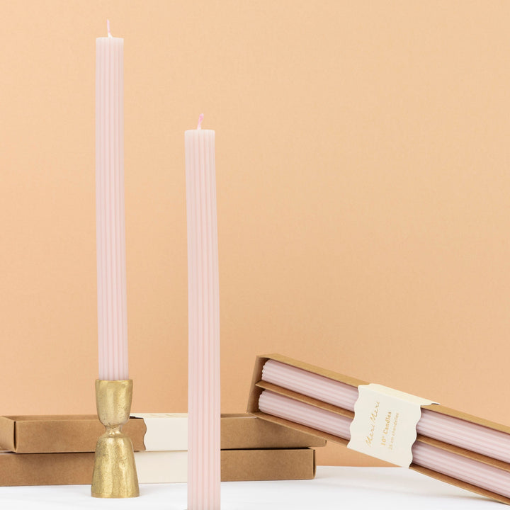 Cotton Candy Pink Table Candles x 2 | Meri Meri Candles Candle Cotton Candy Pink Table Candles x 2