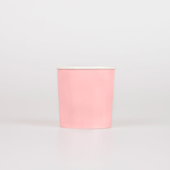 Cotton Candy Pink Tumbler Party Cups x 8 | Meri Meri party cups Cotton Candy Pink Tumbler Party Cups x 8