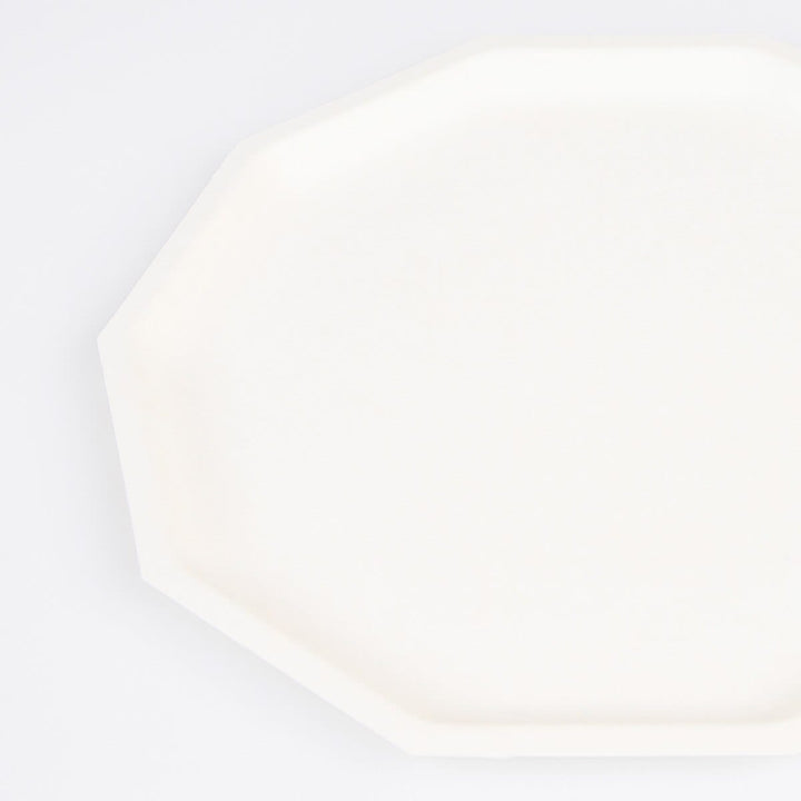 Cream Decagon Compostable Side Party Plates x 8 | Meri Meri party plates Cream Decagon Compostable Side Party Plates x 8