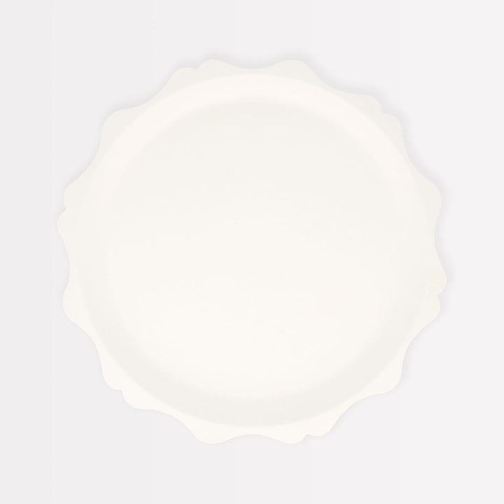Cream Decorative Edge Compostable Side Party Plates x 8 | Meri Meri party plates Cream Decorative Edge Compostable Side Party Plates x 8
