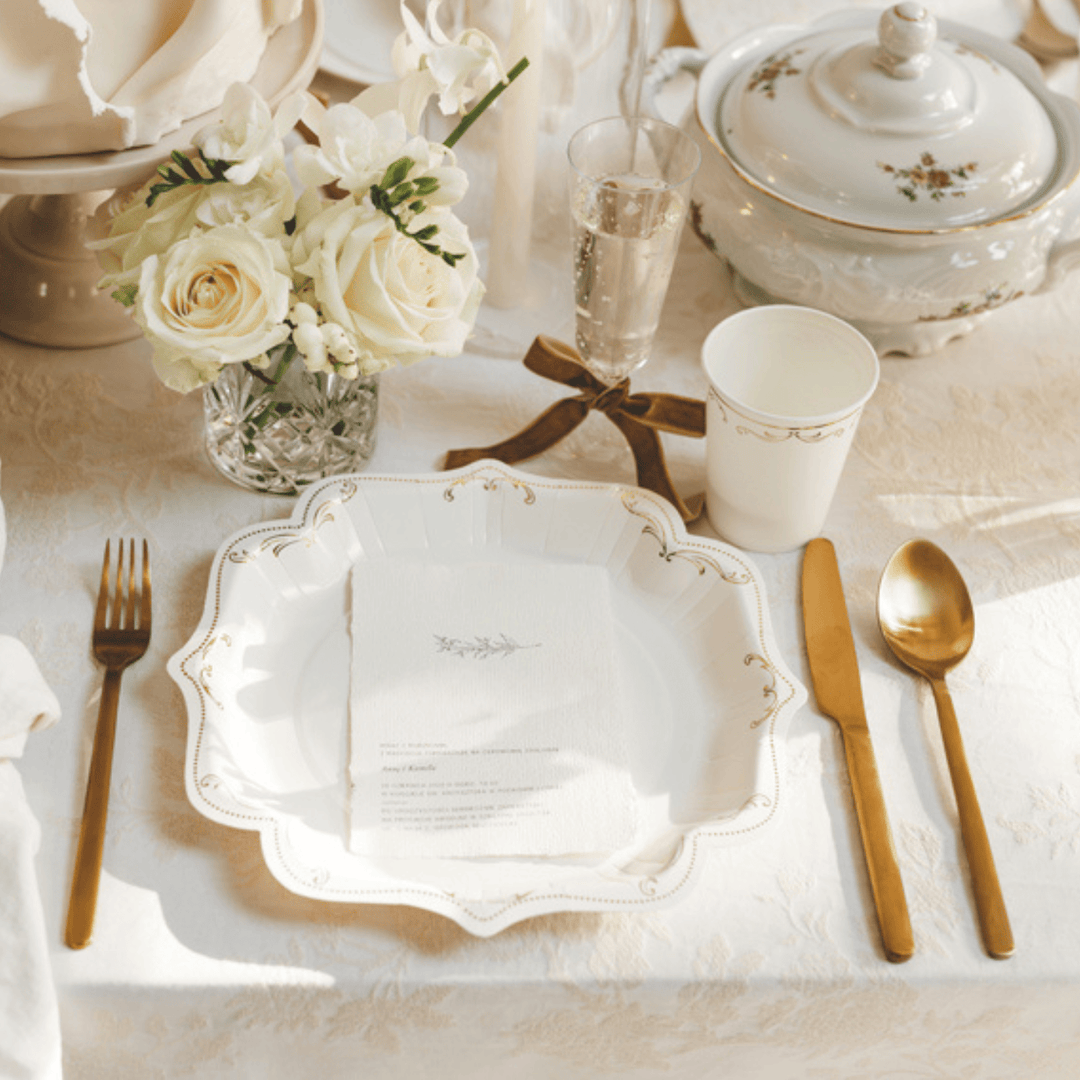 Cream Floral Lace Style Table Runner - Lace Tablescapes tablecover Cream Floral Lace Style Table Runner