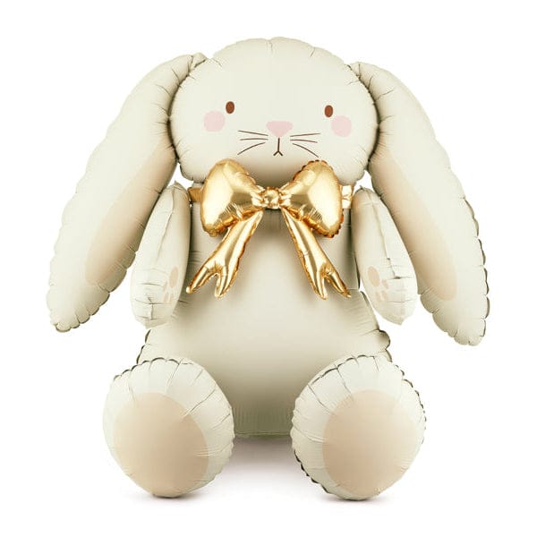 Cream Foil Balloon Bear - Baby Shower Balloons Balloons Sitting Cream Bunny Foil Balloon - 33 inch