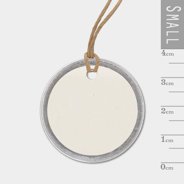 Cream Metal Edge Gift Labels, Pack of 6 | East of India Gift Tags East of India Metal Edge Gift Labels - Cream, Pack of 6