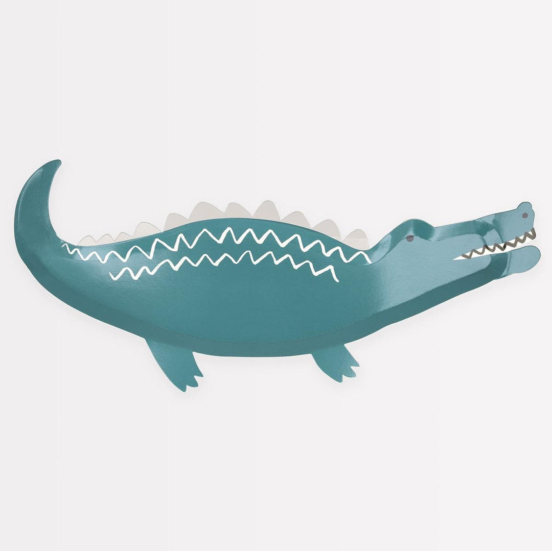 Crocodile Party Plates x 8 | Safari Tableware UK Plates Crocodile Party Plates x 8
