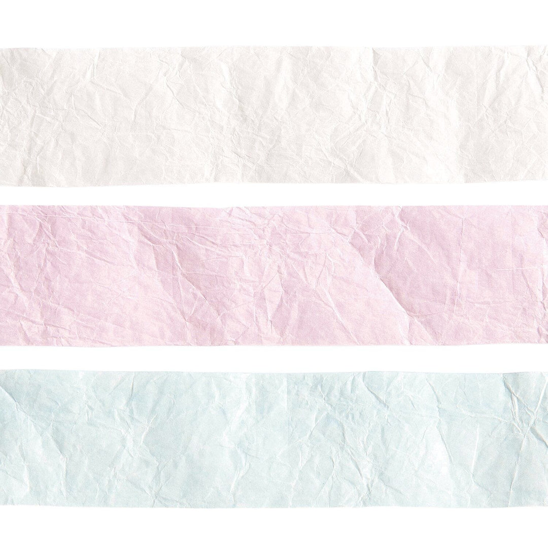Crumpled Paper Streamer Set x 3 - Pastel Birthday Party streamers Crumpled Paper Streamer Set x 3