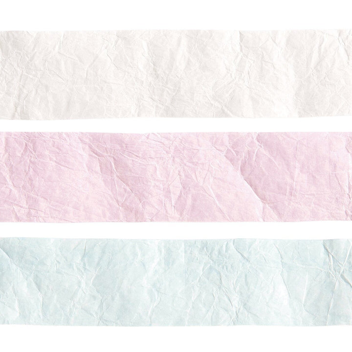 Crumpled Paper Streamer Set x 3 - Pastel Birthday Party streamers Crumpled Paper Streamer Set x 3