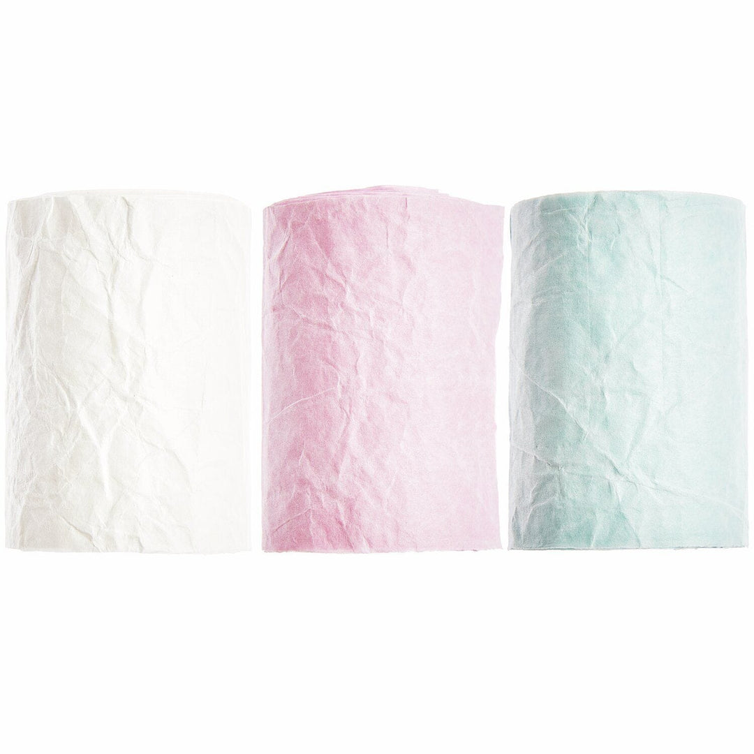 Crumpled Paper Streamer Set x 3 - Pastel Birthday Party streamers Crumpled Paper Streamer Set x 3
