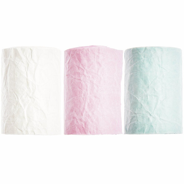 Crumpled Paper Streamer Set x 3 - Pastel Birthday Party streamers Crumpled Paper Streamer Set x 3