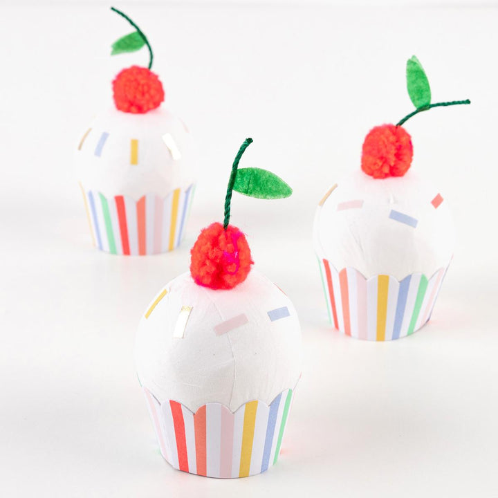 Cupcake Surprise Balls x 3 | Meri Meri Birthday Party Party Accessories Cupcake Surprise Balls x 3