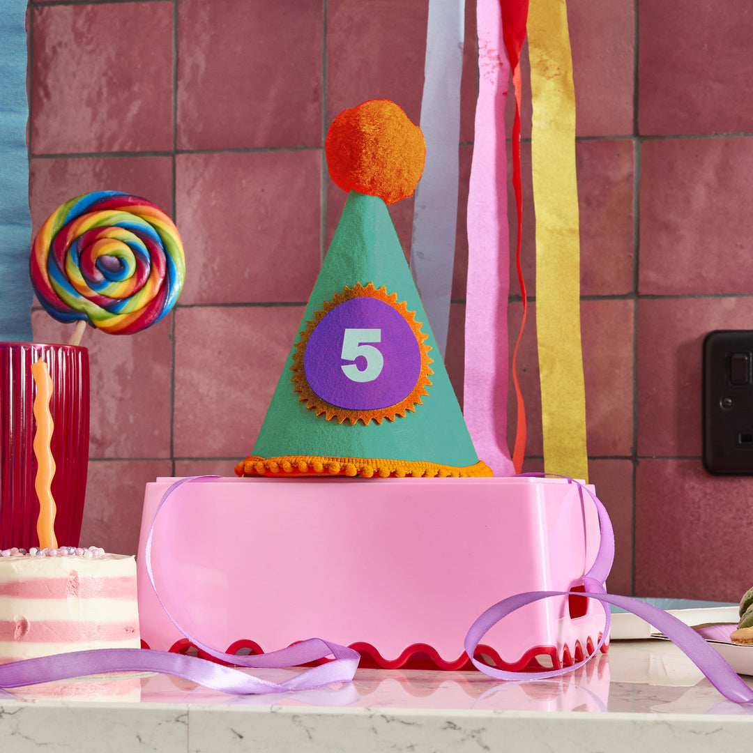 Customisable Felt Party Hat with Numbers - Birthday Party Hats Party Hats Colourful Customisable Felt Party Hat