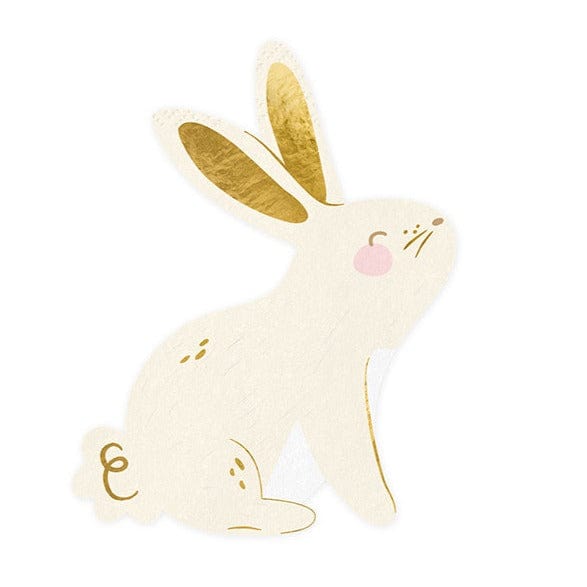 Cute Bunny Shaped Paper Napkins - Easter Party Supplies UK Paper Napkins Cute Bunny Shaped Paper Napkins x 20