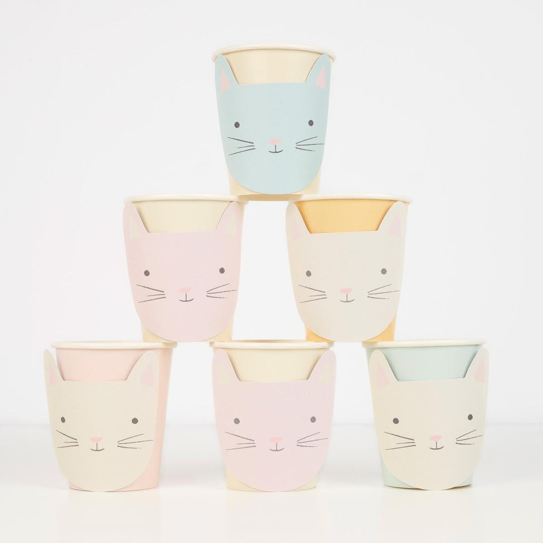 Cute Kitten Cups x 8 | Party Tableware UK Tableware Cute Kitten Cups x 8