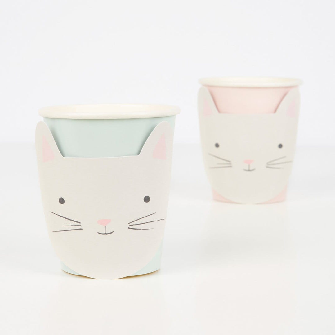 Cute Kitten Cups x 8 | Party Tableware UK Tableware Cute Kitten Cups x 8