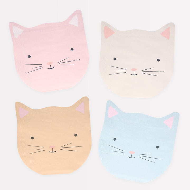 Cute Kitten Napkins x 16 | Party Tableware UK Tableware Cute Kitten Napkins x 16