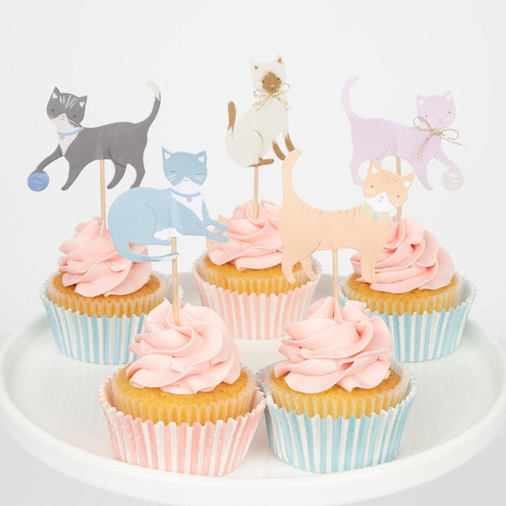 Cute Kittens Cupcake Kit x 24 | Meri Meri Cat Party Cake Decorating Supplies Cute Kittens Cupcake Kit x 24 Toppers