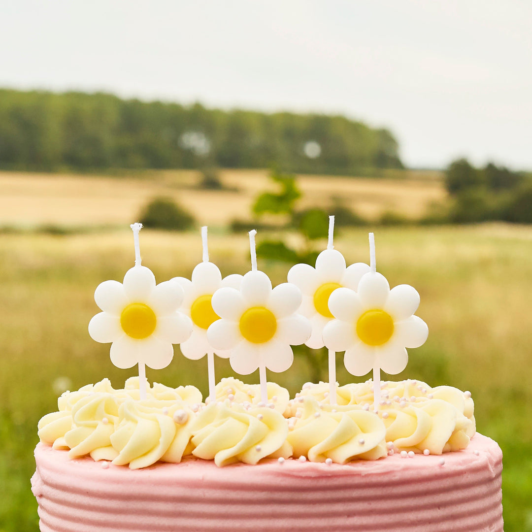 Daisy Birthday Candles - 5 Pack - Daisy Party Candles Birthday Candles Daisy Birthday Candles - 5 Pack