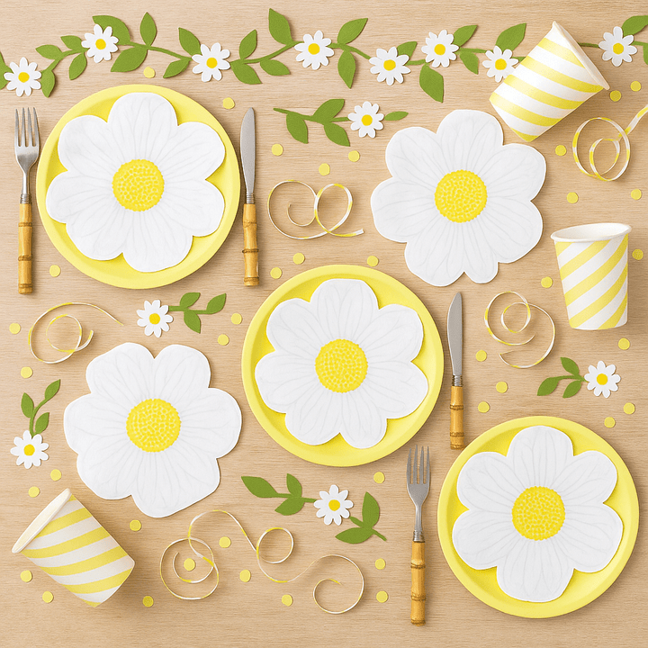 Daisy Shaped Paper Napkins (20 pack) Paper Napkins Daisy Shaped Paper Napkins (20 pack)